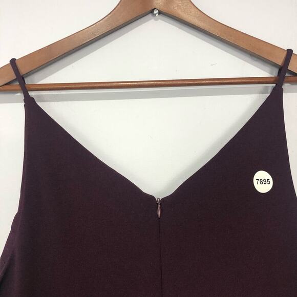 BHLDN Womens Jones V-Neck Crepe Maxi Dress in Purple Size US 20 - Picture 9 of 9